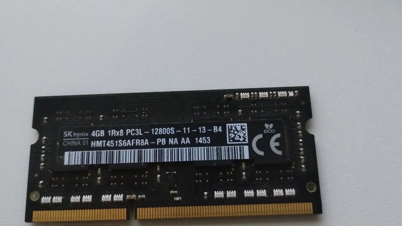 Memória ram 4gb ddr3 notebook