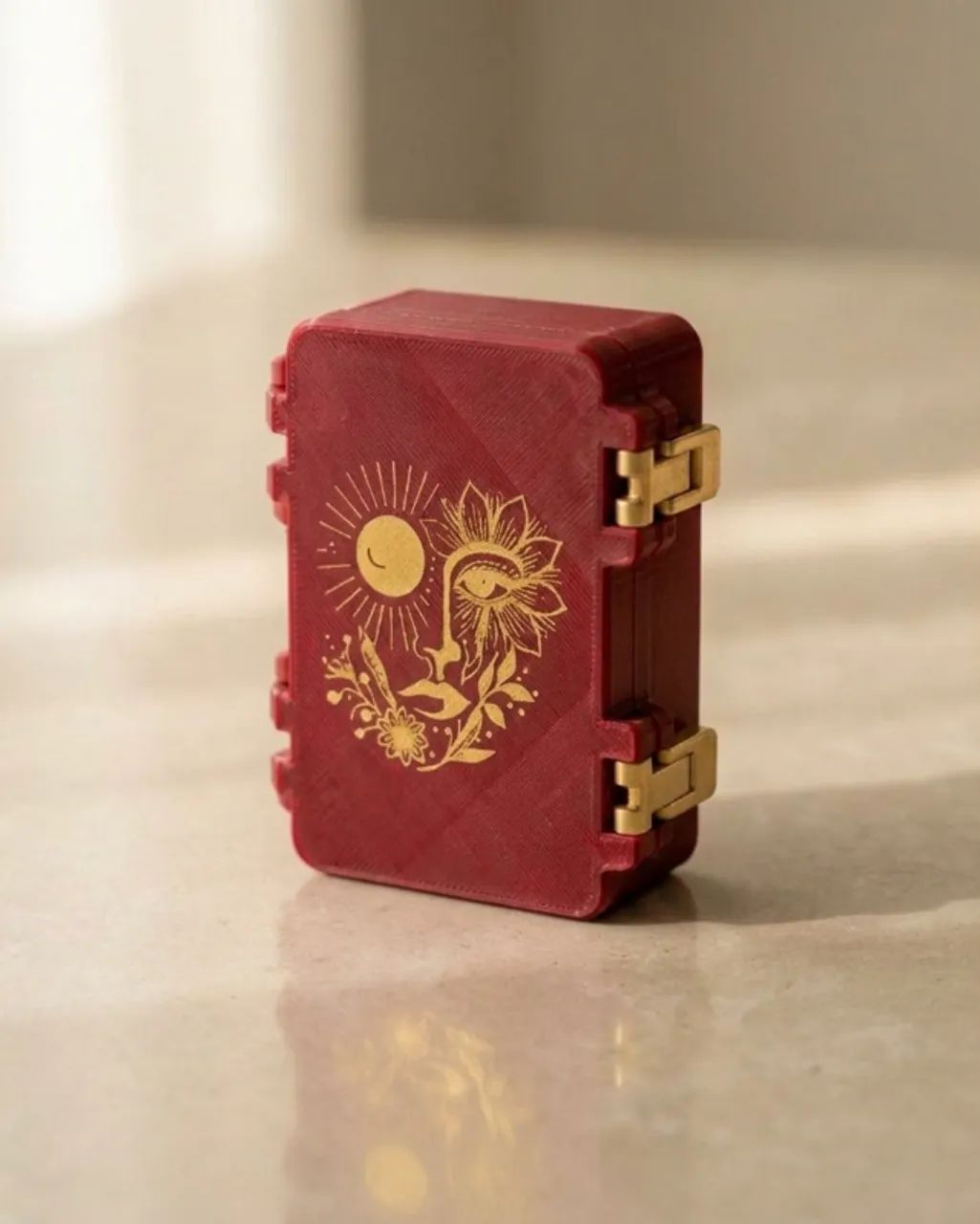 Porta Baralho Tarot Deck Box Caixa Com Trava Super Segura - Foto 5