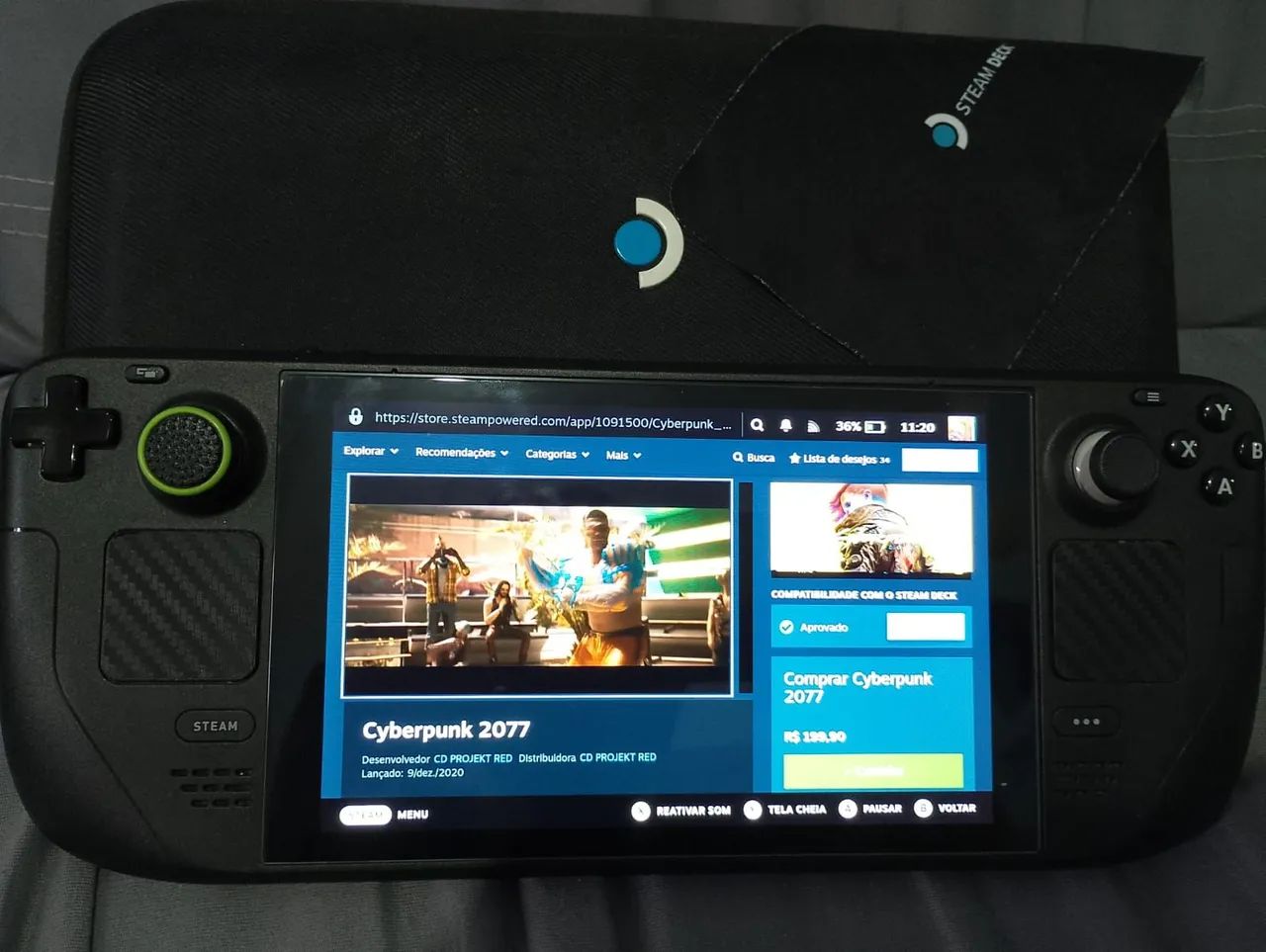 Steam Deck LCD ブラック500GB Steam Deck LCD 500gb - Consoles de Vídeo Game - Cidade Naútica