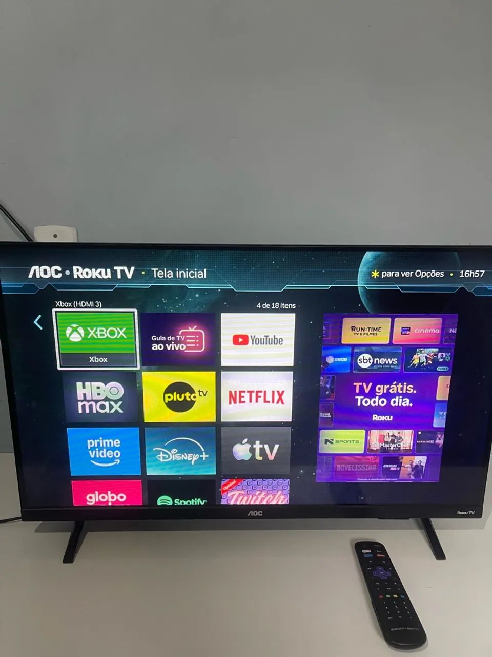 tv smart roku aoc 32 polegadas  - Foto 2