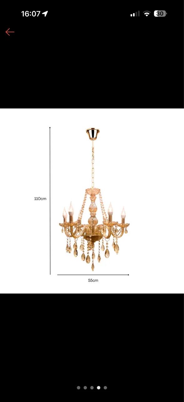 Lustre de cristais âmbar - Foto 2