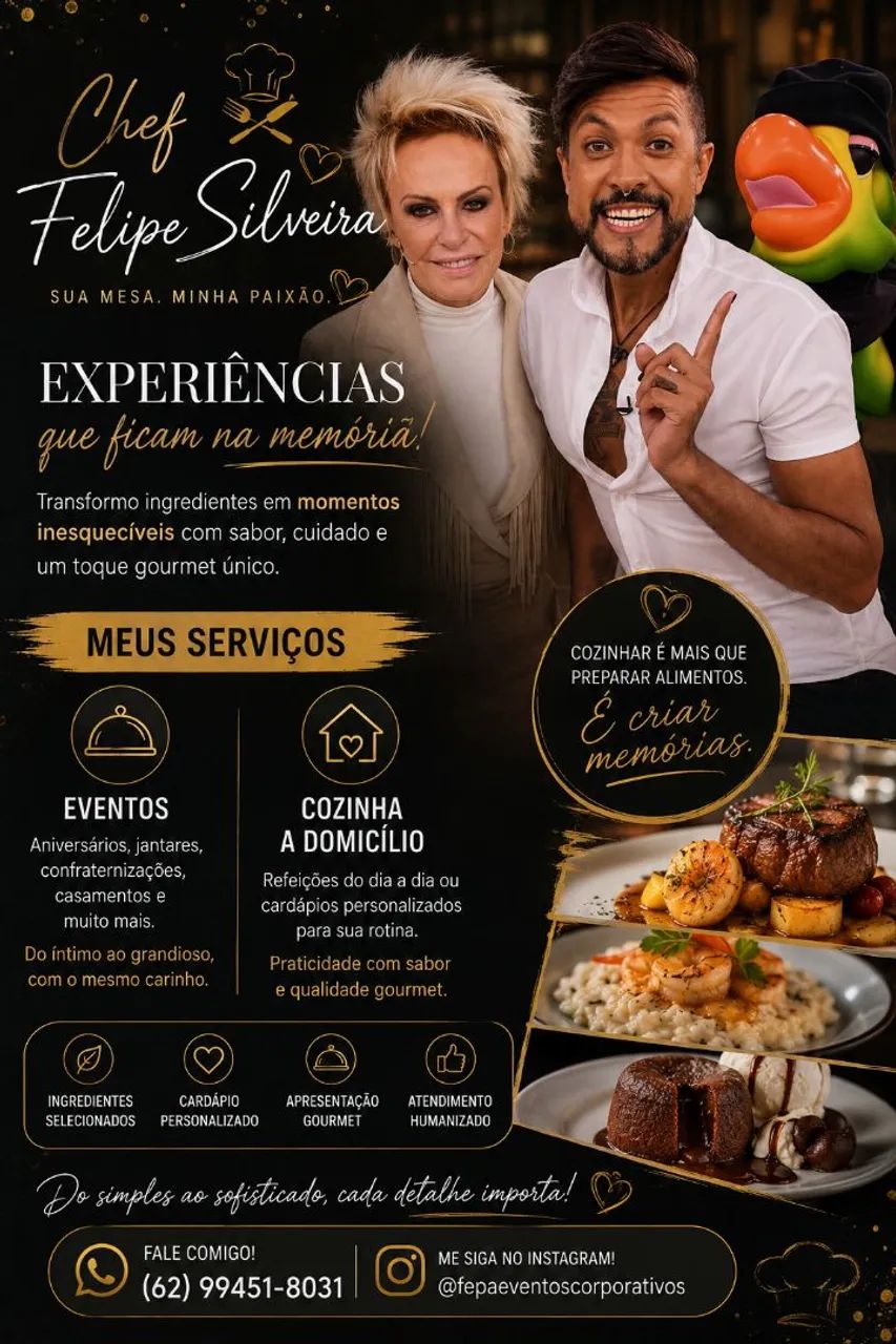 Buffets, marmitas fitness e serviços culinários 