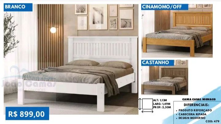 cama de solteiro e casal - Foto 2