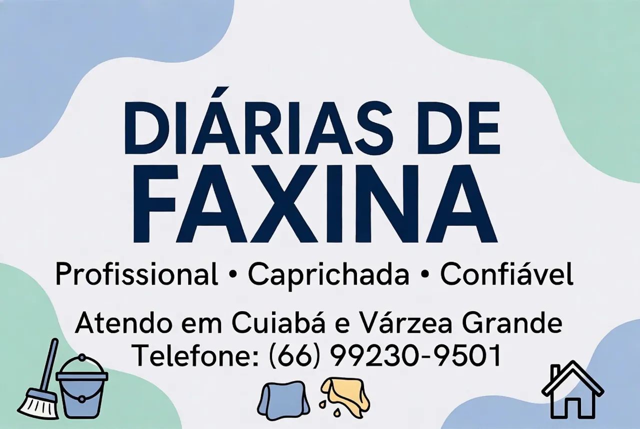 DIÁRIAS DE FAXINA 