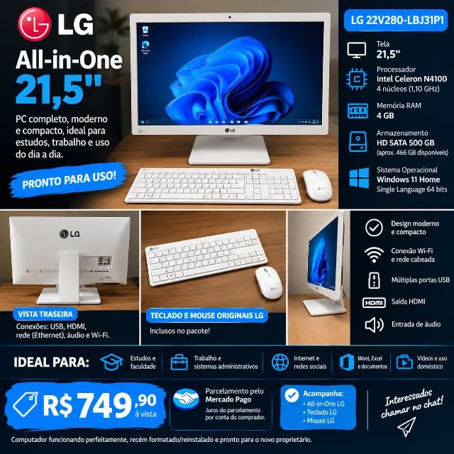 PC ALL IN ONE LG 21,5"
