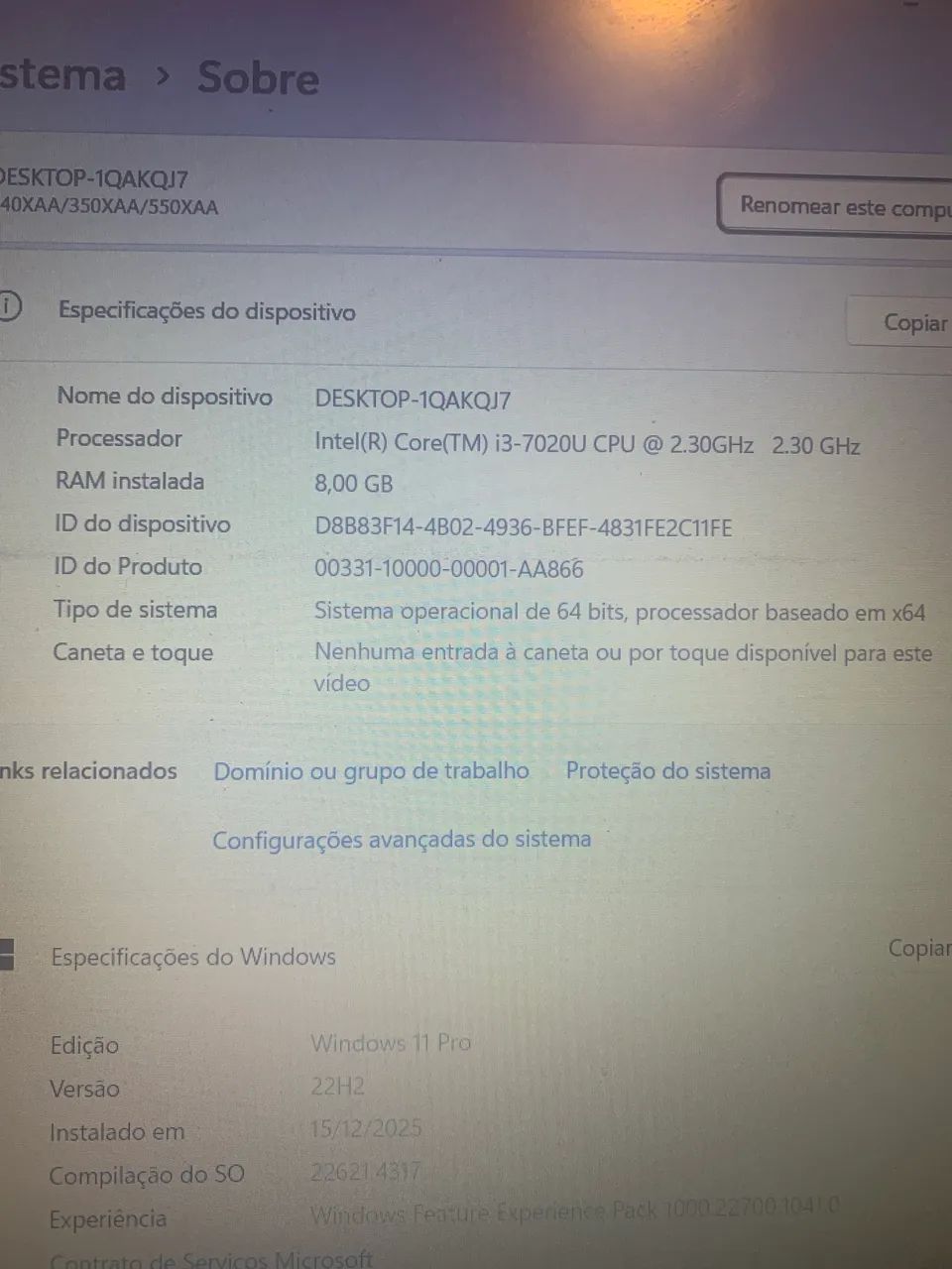 Notebook Samsung core I3, 8gb , SSd 250gb - Foto 3