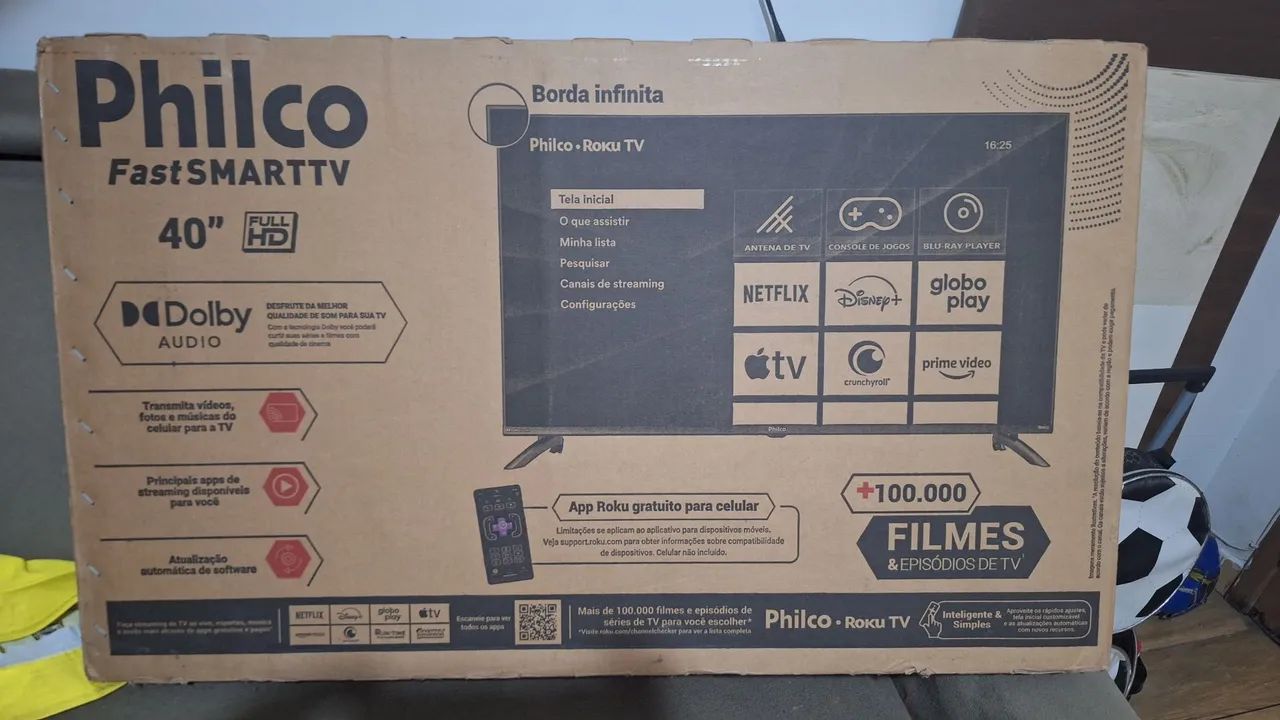 Vendo  uma smart tv Philco 40 polegadas , nova na  - Foto 4