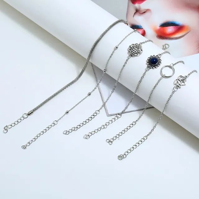  Kit com 6 Pulseiras Prateadas - Foto 5