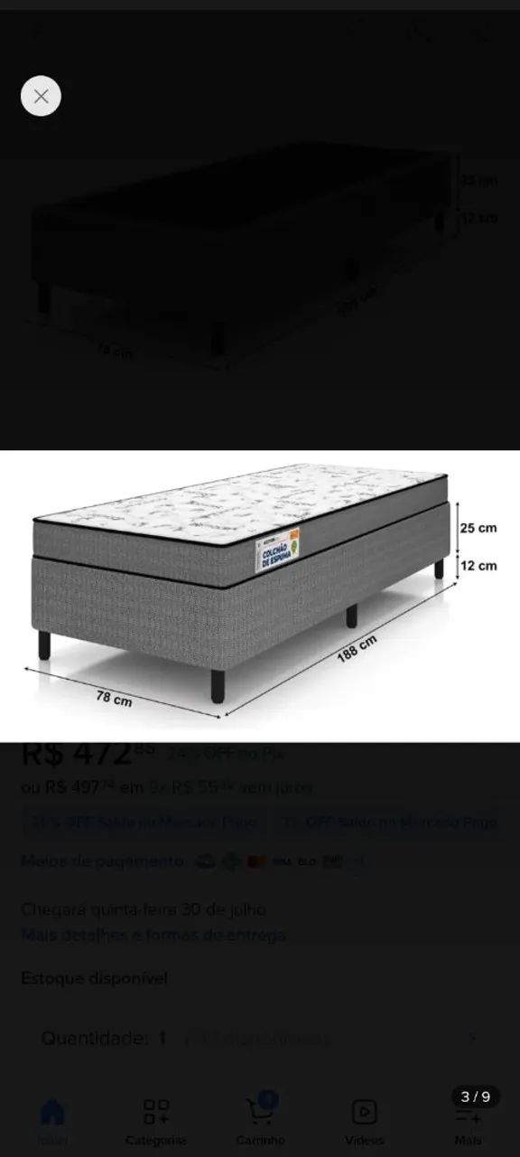 Cama Box Solteiro