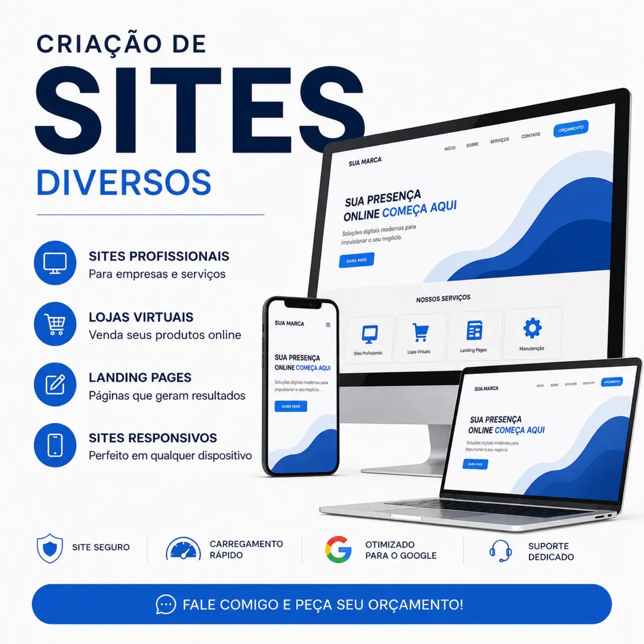 Crio sites para você ou sua marca