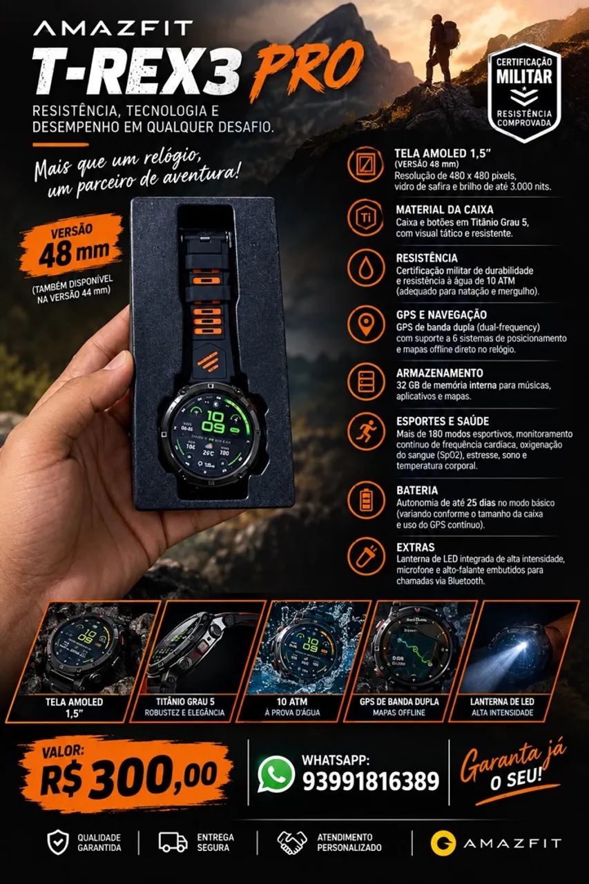 SMARTWATCH T-REX3 PRO