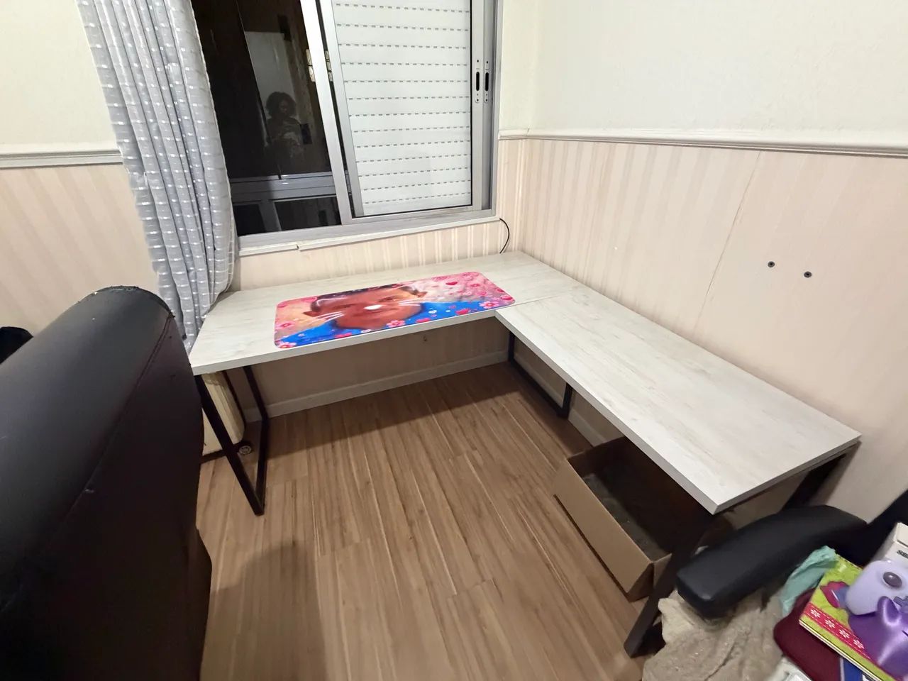 Mesa em L Kuandra Branca - Foto 2