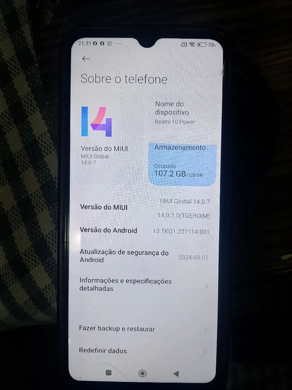 Celular xiaomi Redmi 10 power cabo e carregador nunca usados - Foto 2