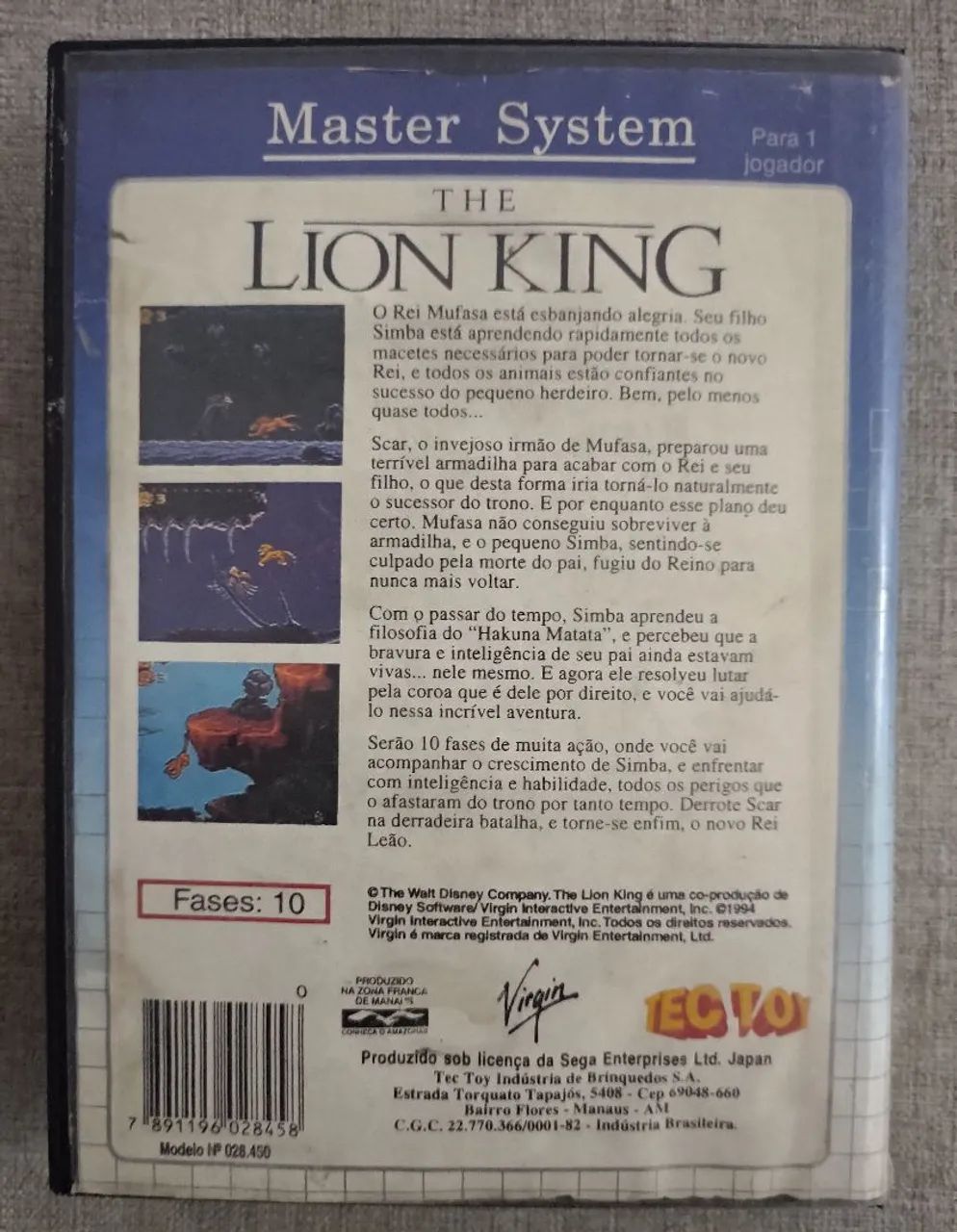 Rei Leão na caixa Original Tectoy para Master System - Foto 3