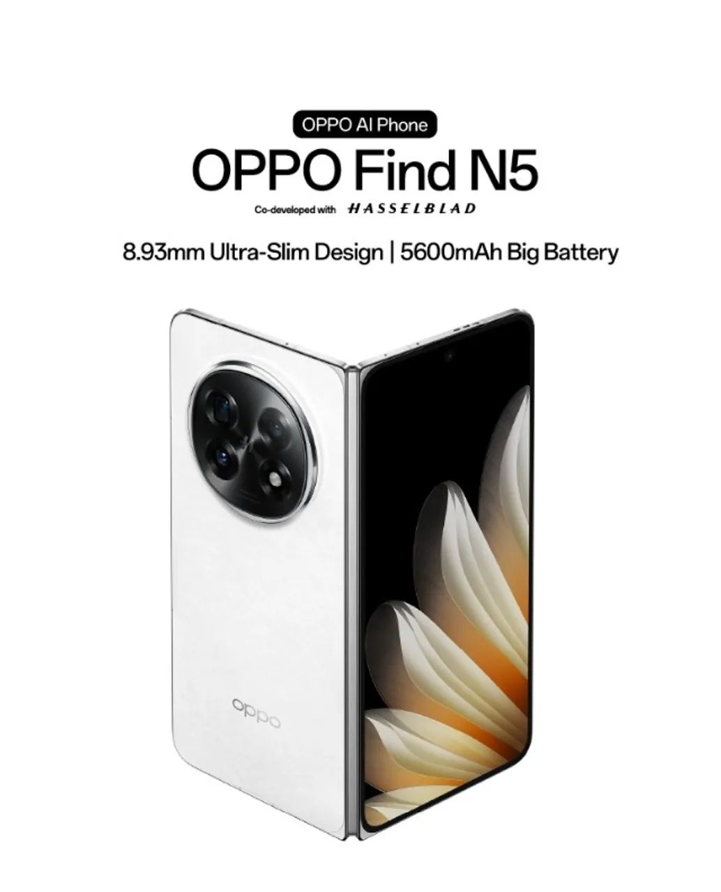 OPPO Find N5 16GB/512GB 白 グローバル版 Oppo Find N5 16GB 512GB 8Elite Global - Celulares e Smartphones