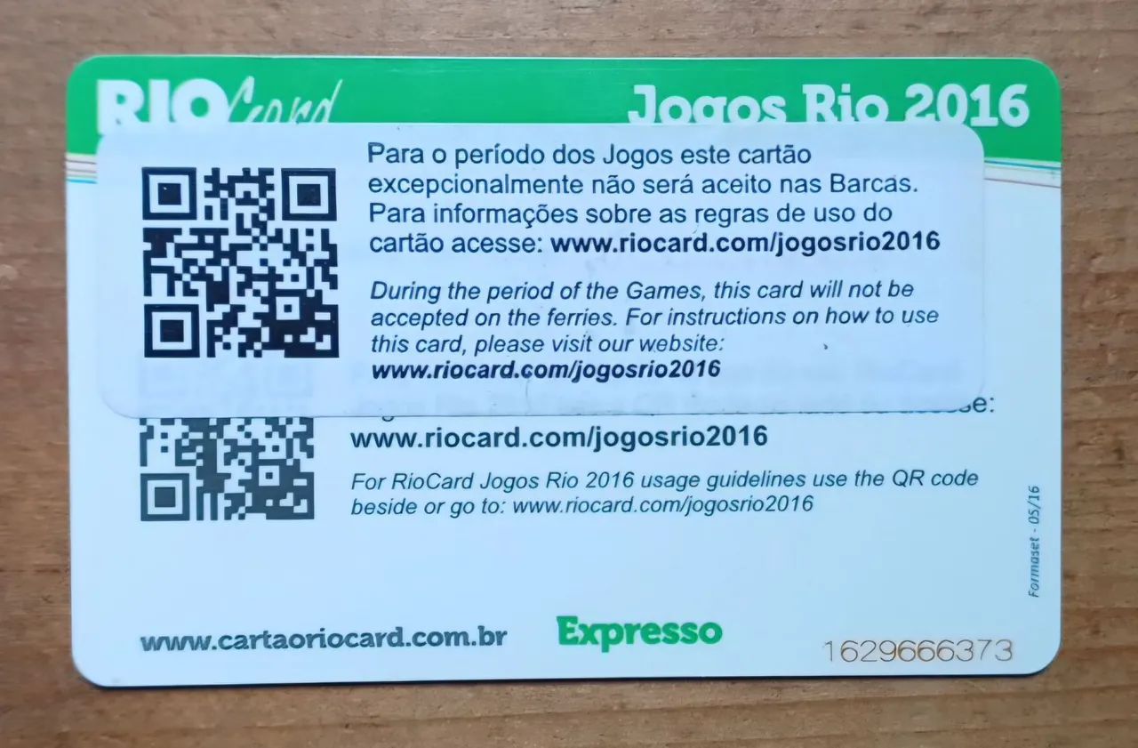 OLIMPIADA RIO 2016 - Cartão colecionável Riocard - Foto 2