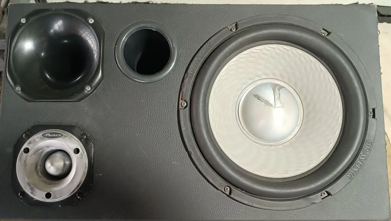 Caixa de som com sub 12 uxp Bravox. Corneta Selenium e tweeter hinor