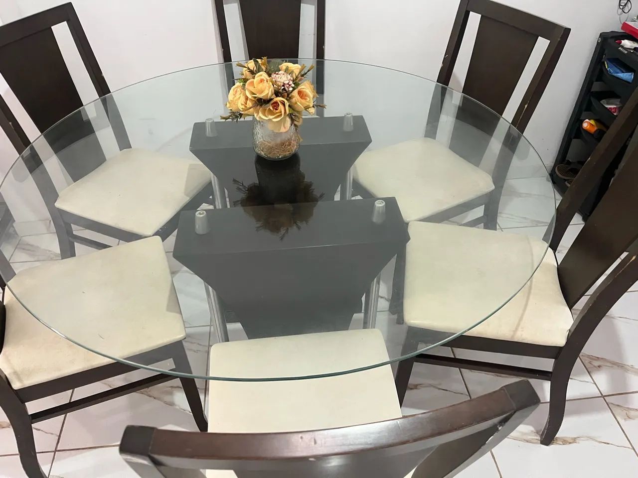 Mesa de vidro redonda - Foto 4
