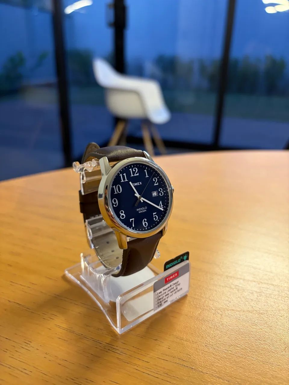 Relógio Timex Americano - Easy Reader - 38mm pulseira em couro Indiglo - Foto 3