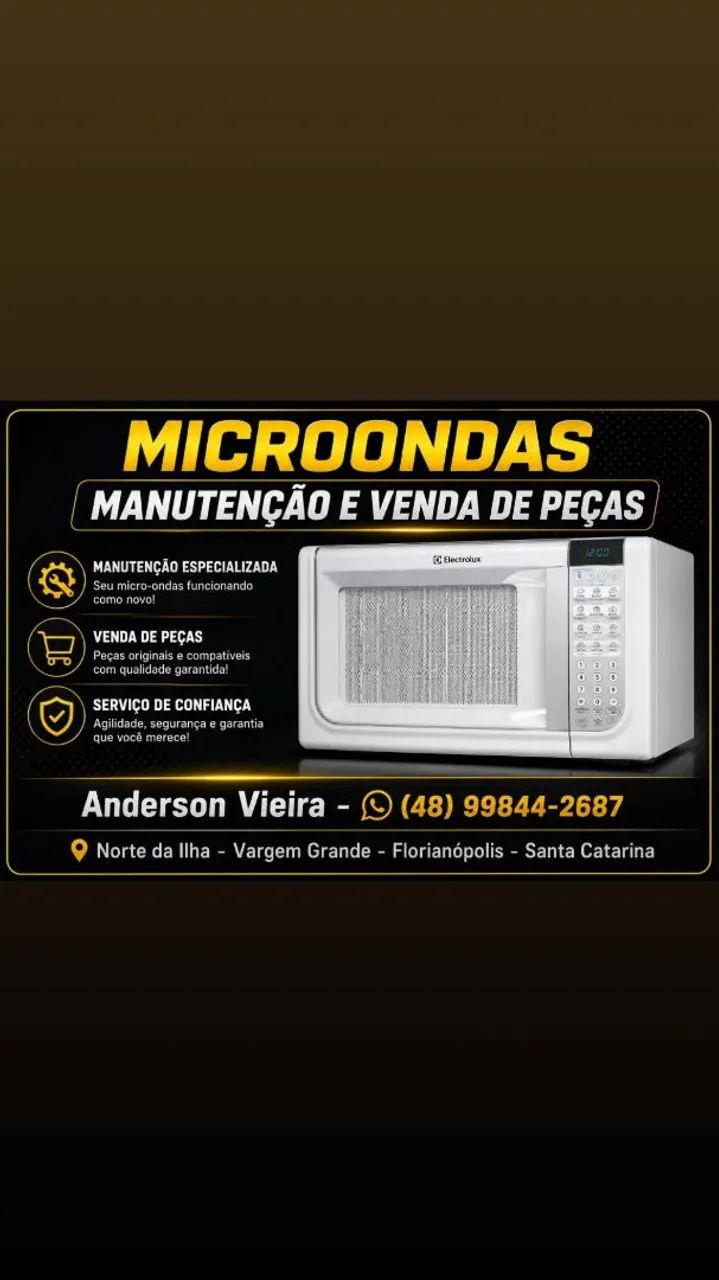 Vendas de Peças e Manutenção de Microondas 