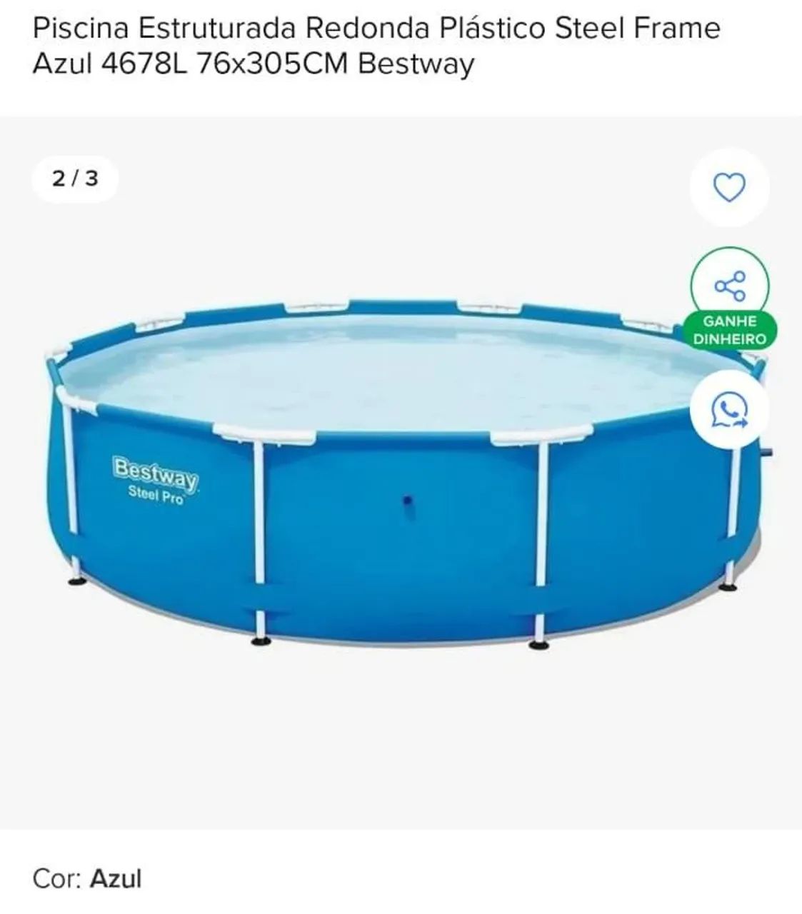 Piscina bem conservada usanda poucas vezes 