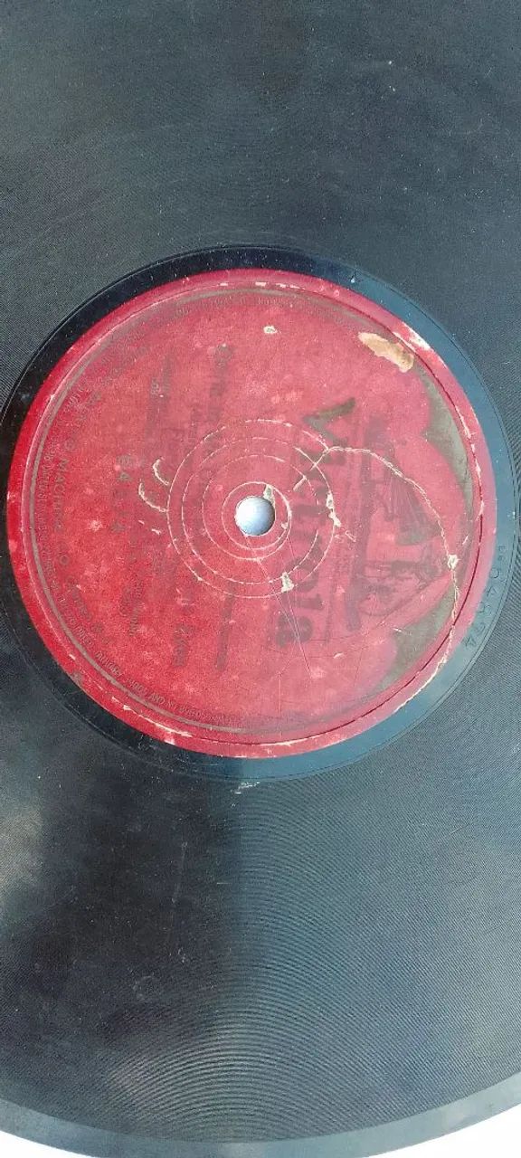 Disco 78 rpm para gramofone em goma-laca 1908/1912 