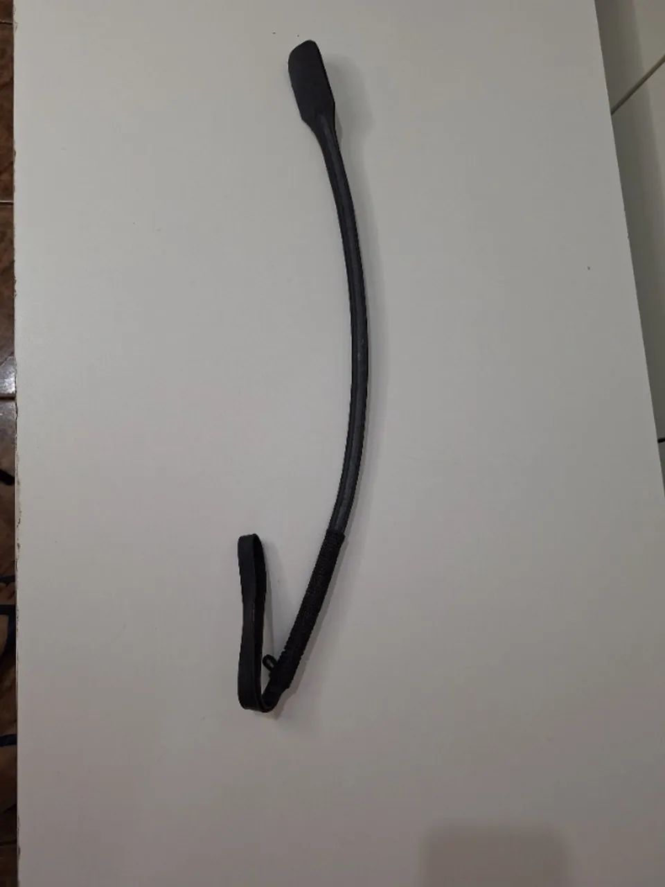 Chicote em couro preto, 46cm  - Foto 3