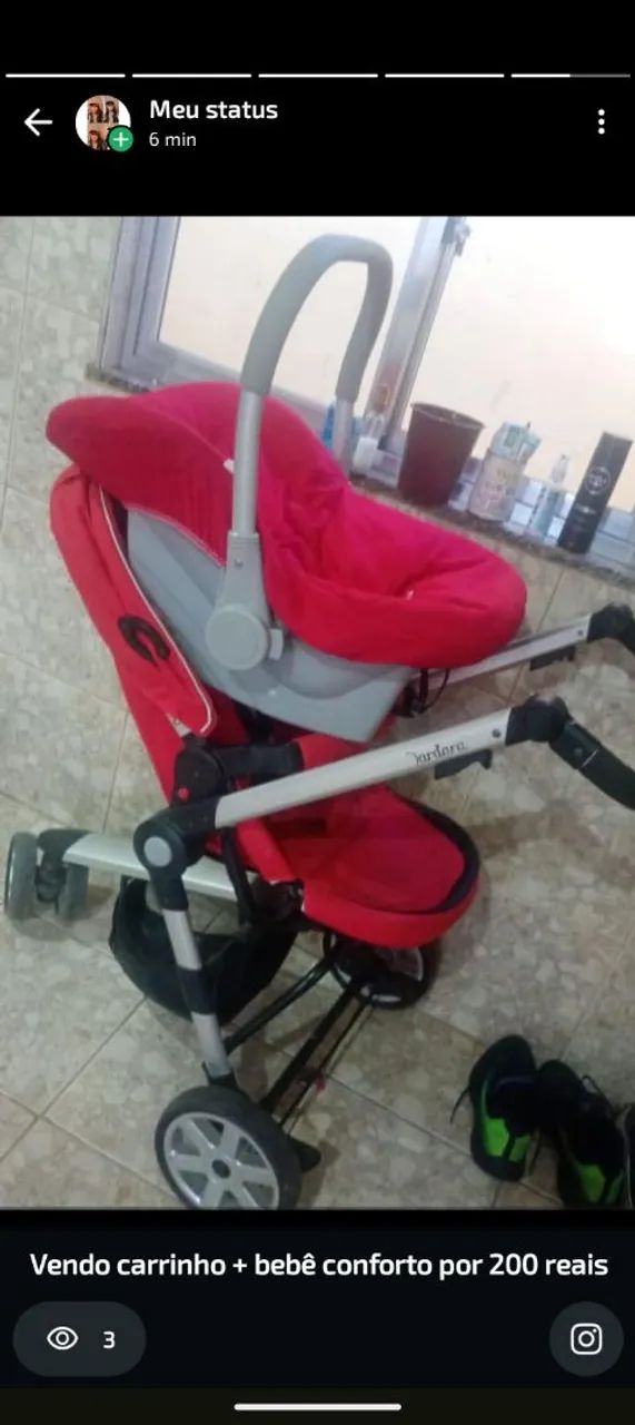 Carrinho de bebê+bebê conforto