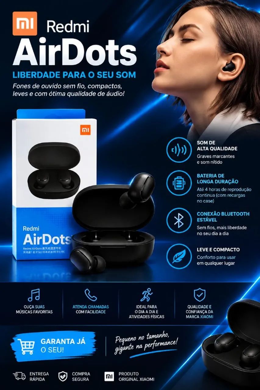 Fone de ouvido Airdots