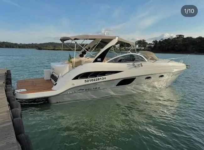 Lancha Solara 310 - Impecável | Gerador, Ar e Volvo - Aceita carro e jet na troca