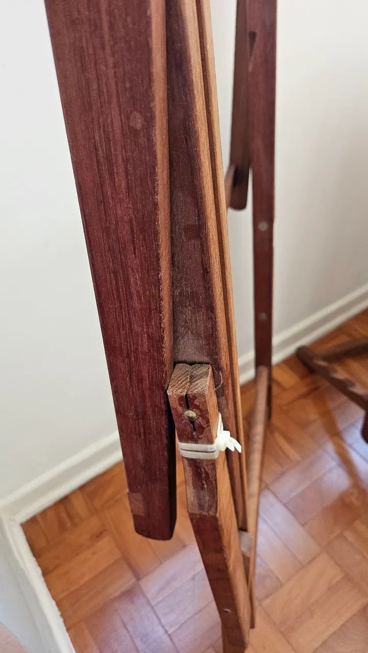Par de cadeiras dobráveis de madeira estilo rústico - Foto 5
