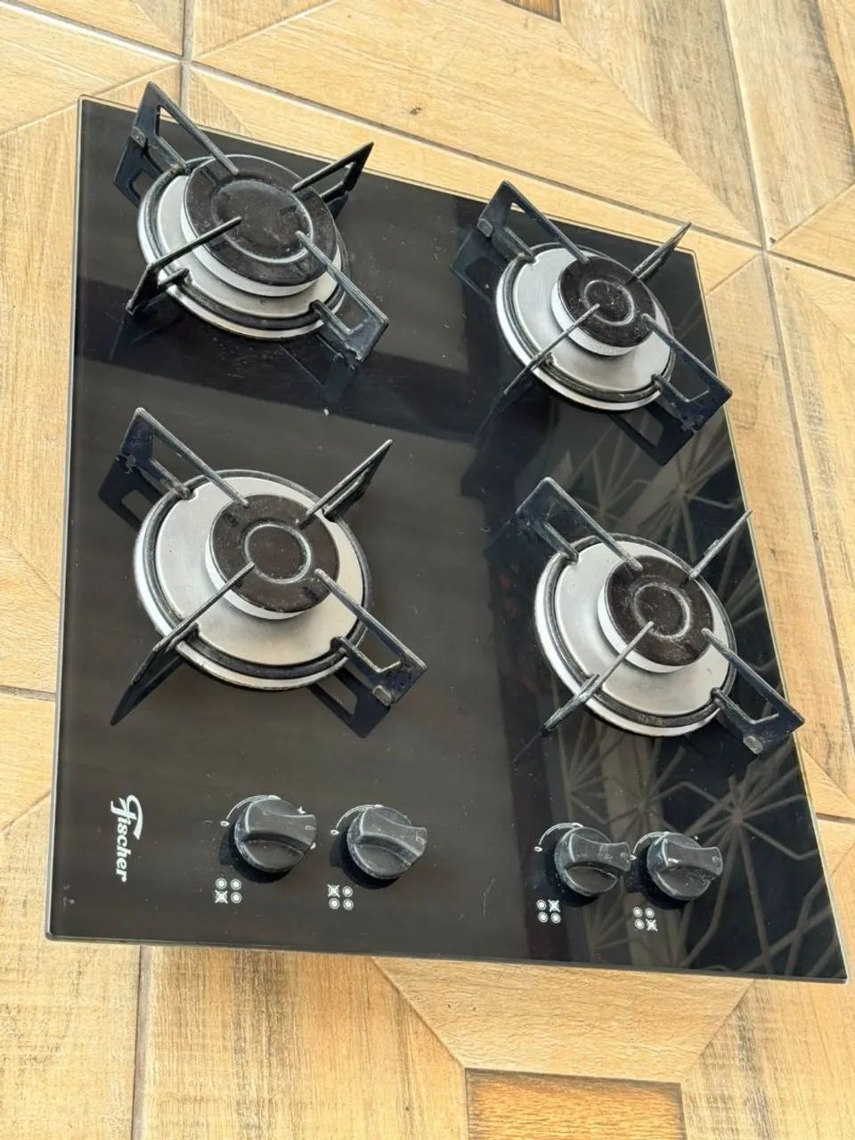 Cooktop Fischer 4 Bocas Vidro Temperado Preto - Funcionando - Foto 2