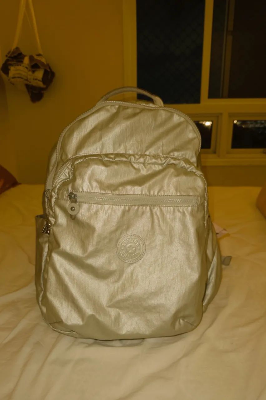 MOCHILA KIPLING ORIGINAL PRATA - Foto 2