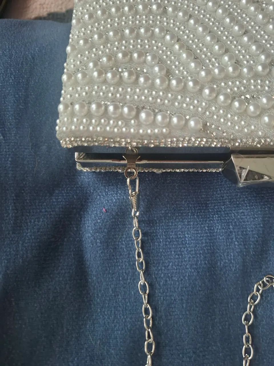 Bolsa CLUTCH em pérolas.  - Foto 5