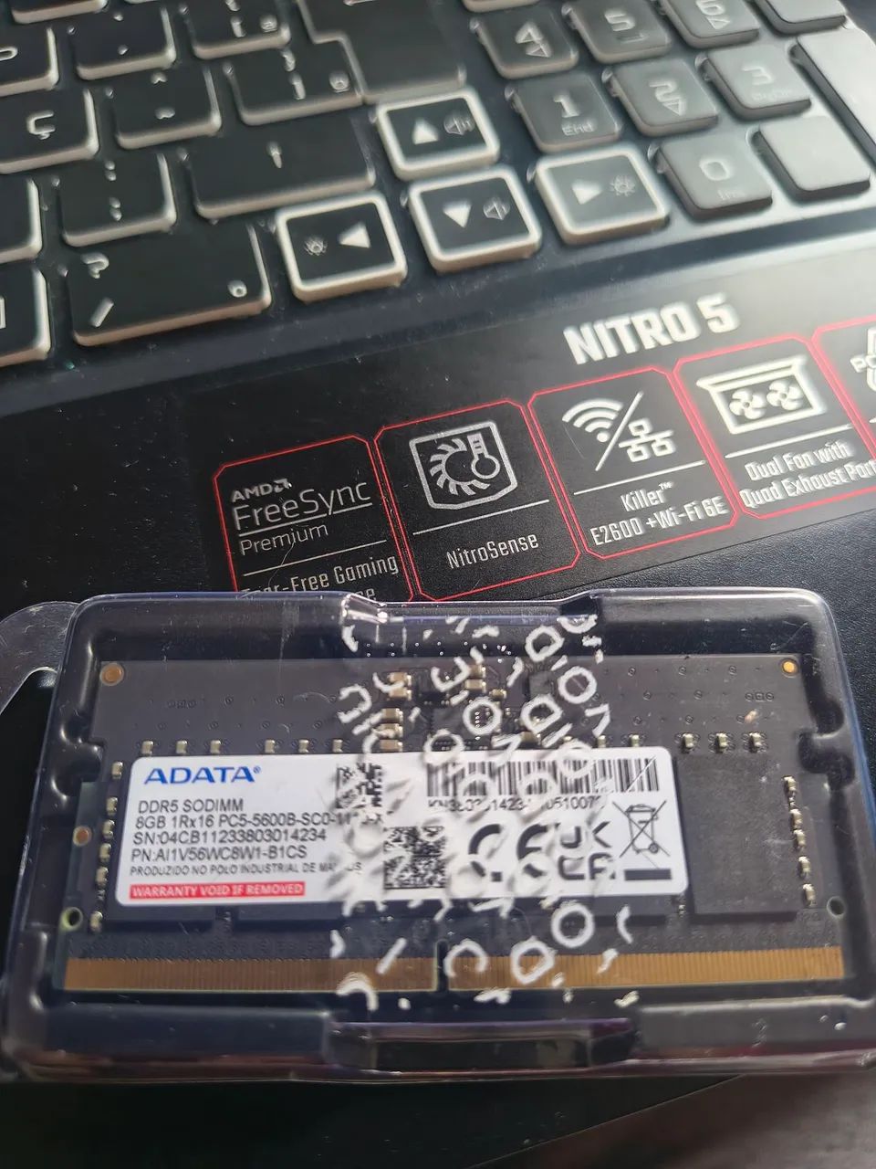 Memória RAM ADATA DDR5 8GB 5600MHz SODIMM  - Foto 2