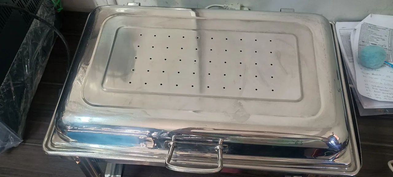 Réchaud inox com duas cubas - Foto 2