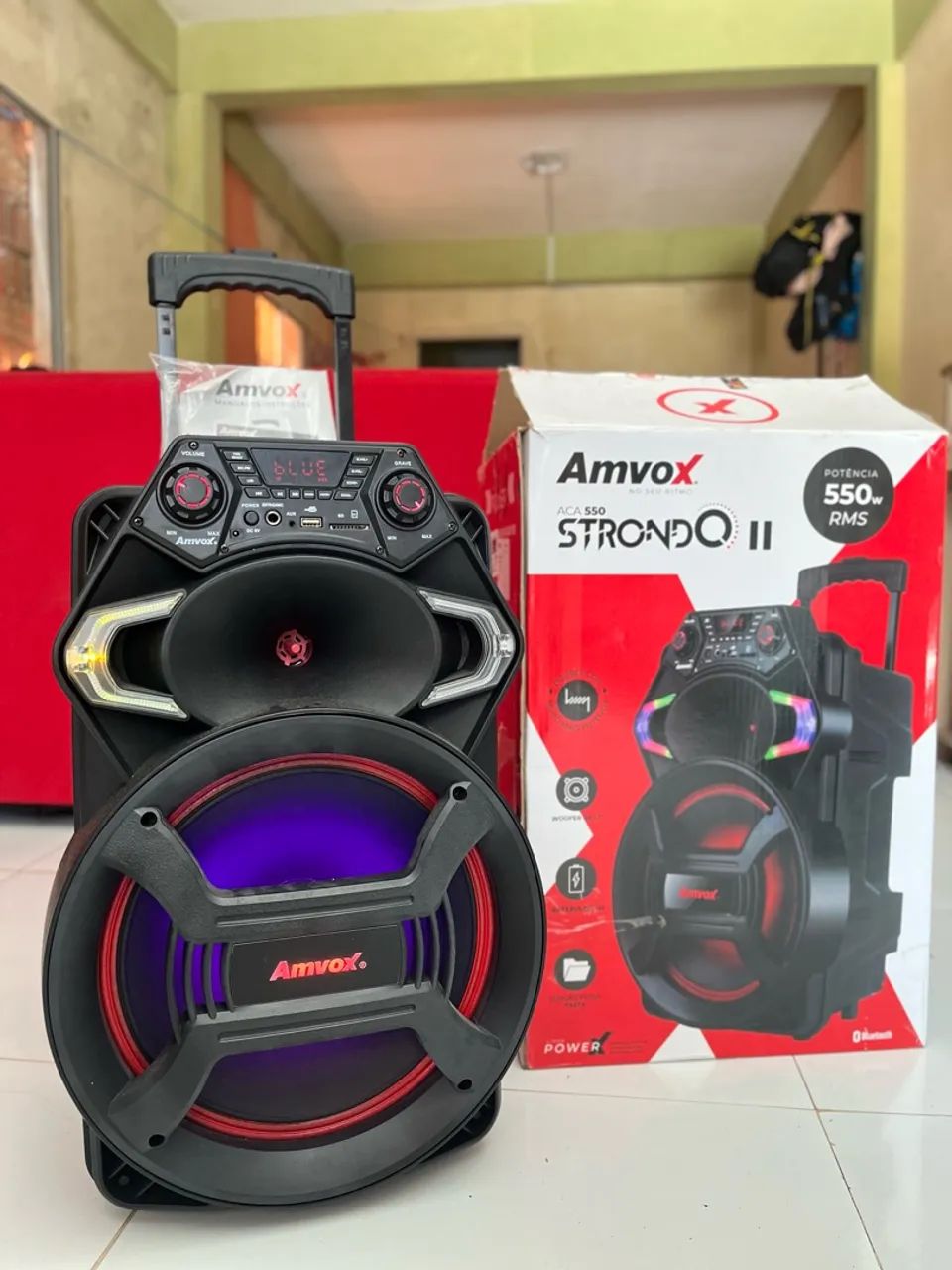 CAIXA DE SOM AMVOX NOVA COM NOTA