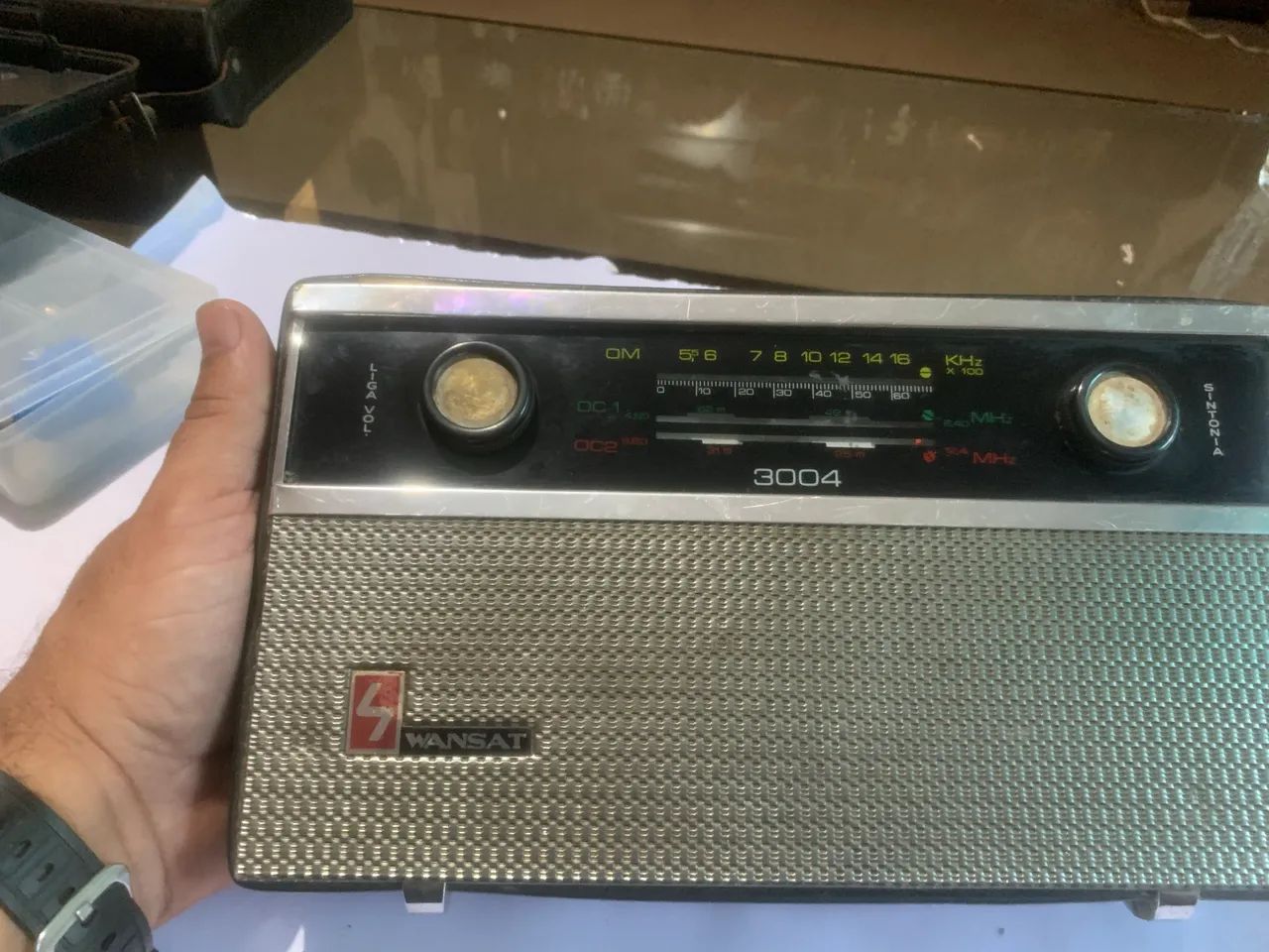 rádio antigo da marca Wansat, funcionando - Foto 2