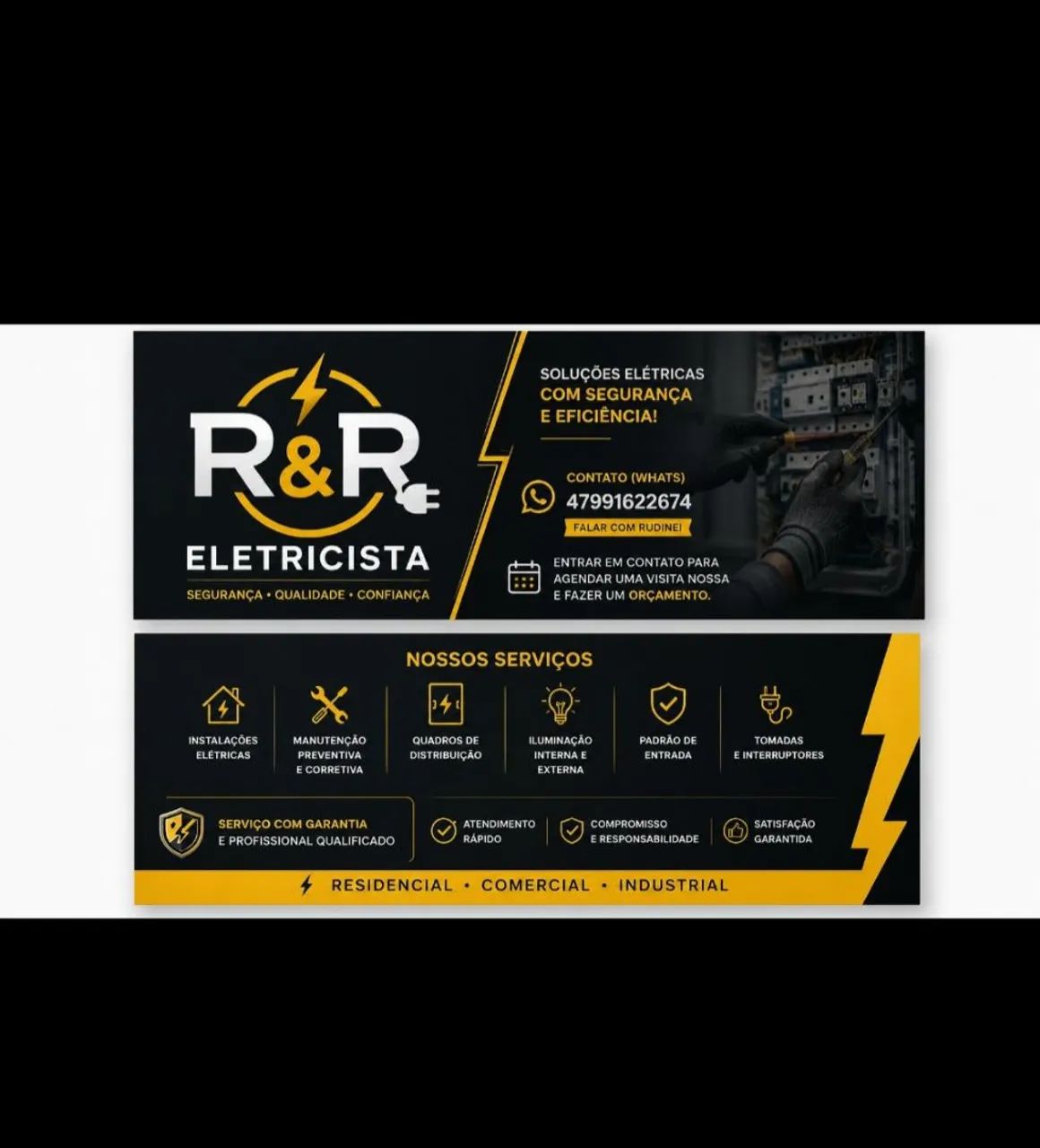 R&R Eletricista - Qualidade, Segurança e Confiança! 
