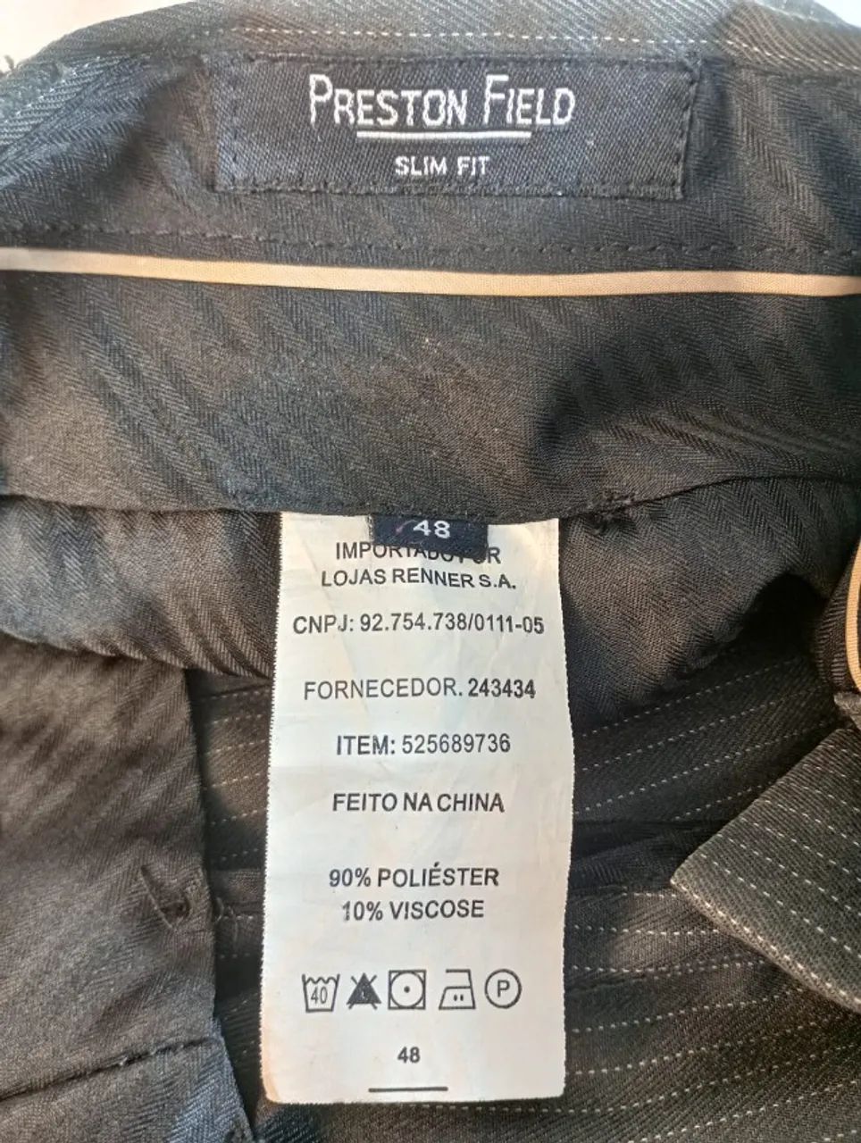 Kit Calca Social Preston Field Slim Tam 48 E Cinto - Foto 3