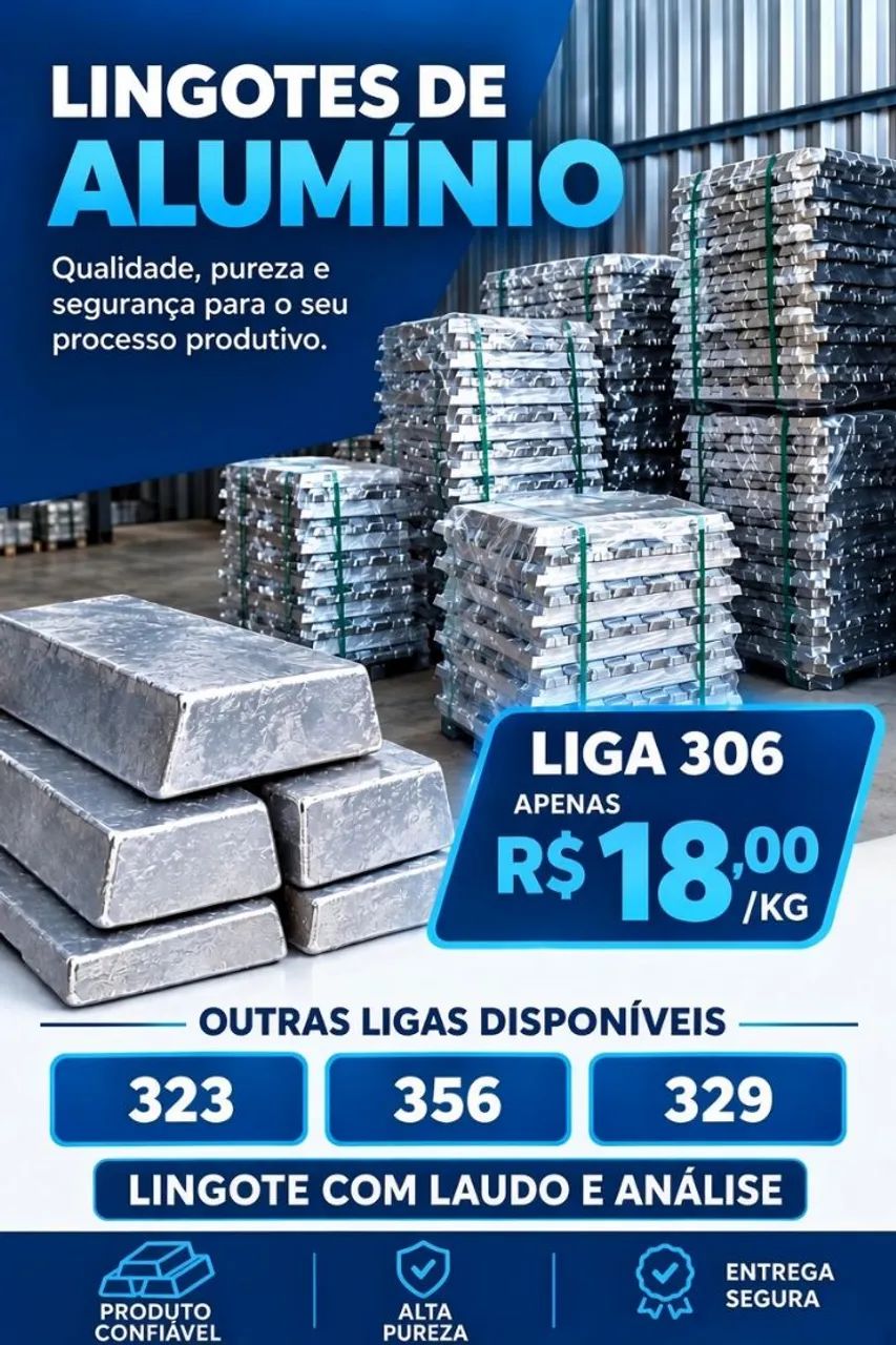 LINGOTES DE ALUMÍNIO 