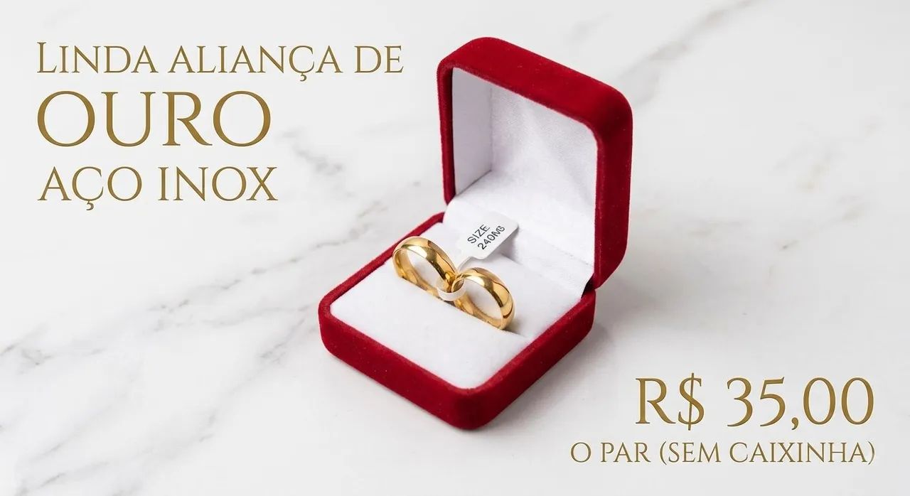 Par de alianças aço inox  - Foto 4