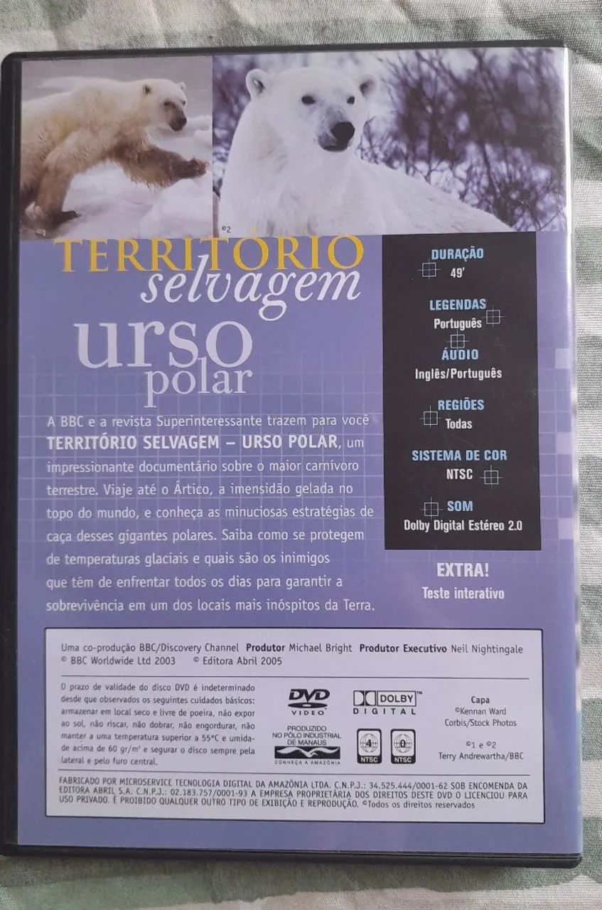 DVD Território Selvagem - Urso Polar - Documentário BBC<br> - Foto 2