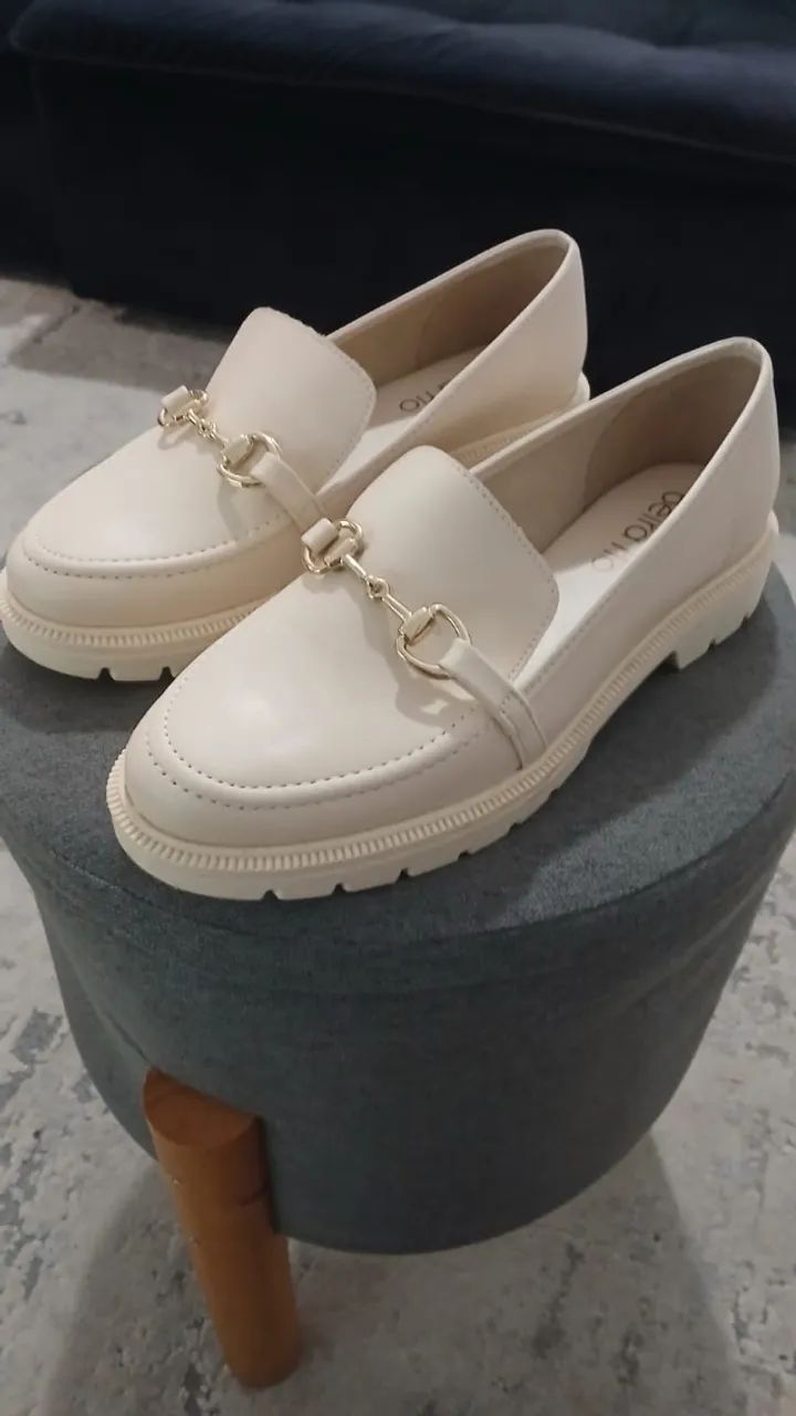 Mocassim Feminino Beira Rio Off White Nº 37