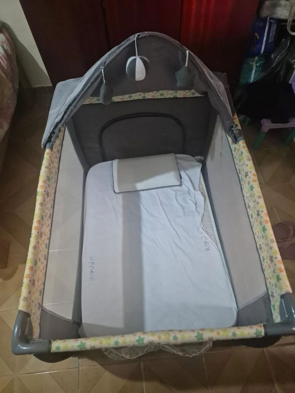 Berço Cercado com mosquiteiro e colchão <br>R$ 500,00 - Foto 3
