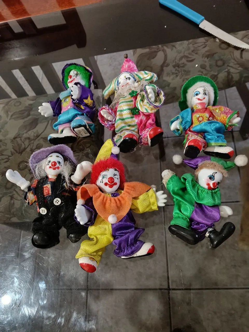 Coleção palhaços em porcelana 