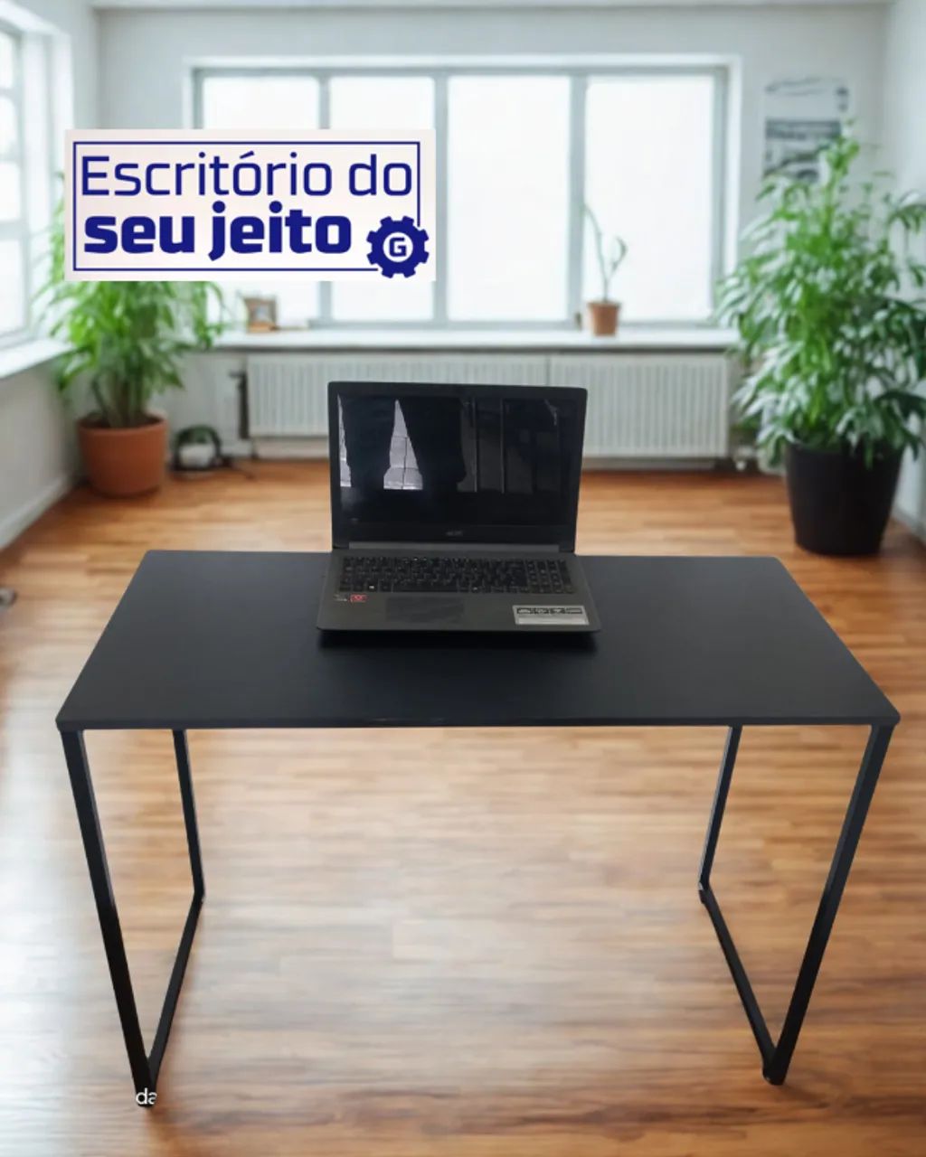 Mesa Multiuso 1m NOVA Birô de Escritório para Notebook Computador de Estudo Escrivaninha - Foto 4