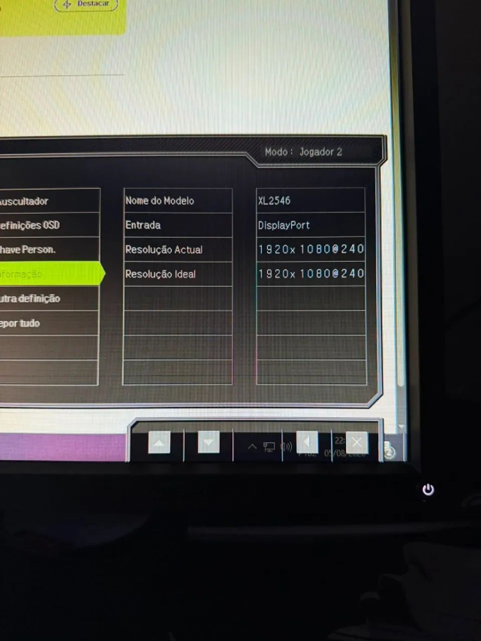 Monitor 240HZ BENQ XL2546  - Foto 2