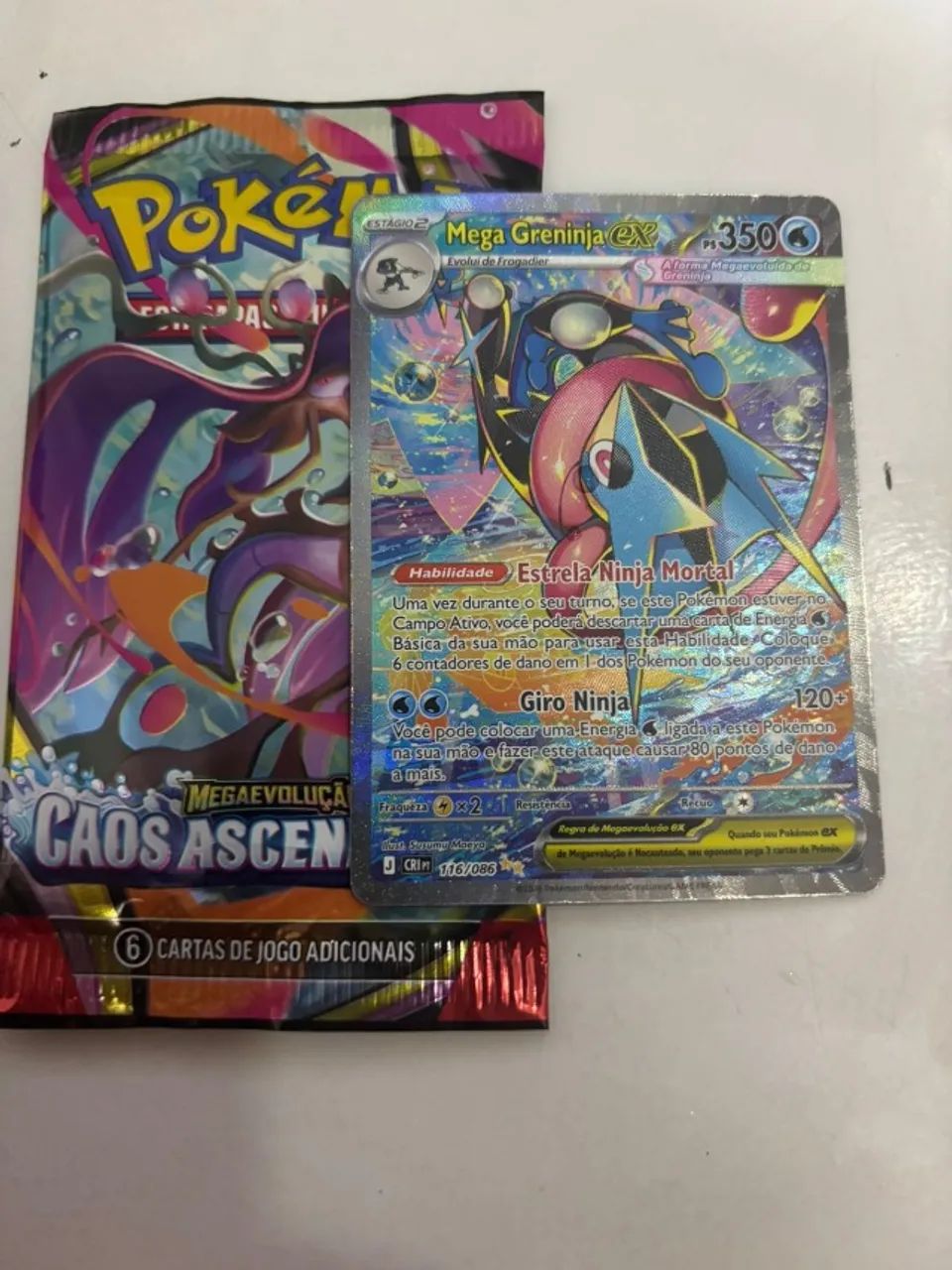 Mega Greninja EX CRI 116/086 Manaus/AM - Foto 4