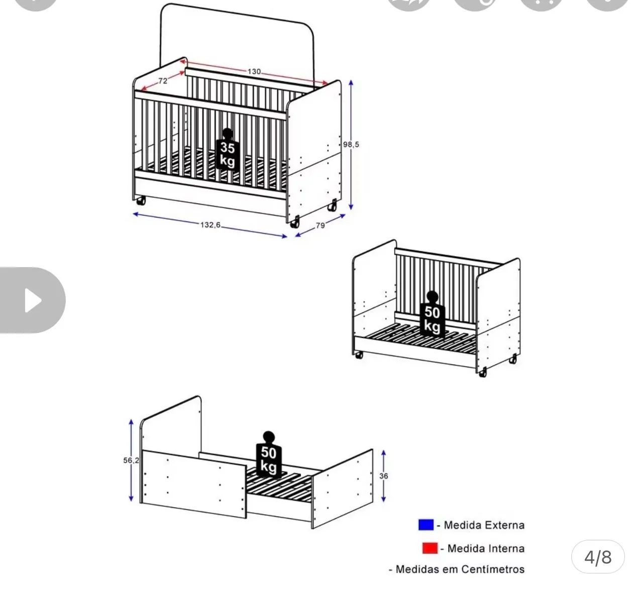 Berço americano 3 em 1 novo nunca usado está lacrado ainda ? - Foto 2
